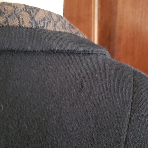 Vintage Black Belgium Wool Clasp Jacket with Brown Accents - Picture 4 of 11